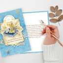 3 x First Holy Communion Prayer Card, Catholic Communion Gift for Boys and Girls, Blue Chalice Design