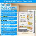 UPGRADED 5304505782 Freezer Door Gasket Compatible with Frigidaire Refrigerator Door Gasket 216522370 FPRU19F8RFC FPUH19D7LF1 FPRH19D7LF1 Freezer Door Seal For Electrolux Fridge Door Gasket Seal