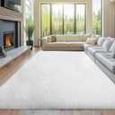 Fluffy 8x10 Area Rug Living Room: Shag White Area Rugs for Bedroom- Large Plush Soft Rugs for Living Room- Fuzzy Modern Carpets for Bedroom, Kids Room Decor (White, 8x10Feet)