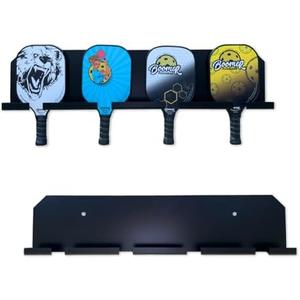 HD Pickleball Paddle Rack | Holds 4 or 8 Paddles | Track Players “Next-Up” on the Court | Heavy-Duty 1/8” Steel with Weather-Proof Powder Coating