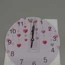 Heart Wall Clock Valentine's Day Romantic Pink Red Love Heart Battery Operated Silent Non Ticking Wall Clock Valentine's Day Decorative Round Clocks for Living Room Bedroom Kitchen 10 Inch