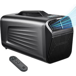 5200BTU Portable Camping Air Conditioner For Tent Outdoor and Indoor Use,Suitable For RV,Truck,Van and Car Airconditioning Cooling (Grey) (Gray)