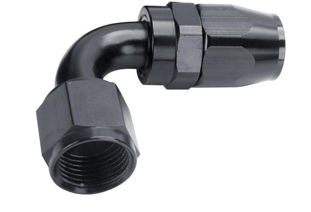 LokoCar 10AN Hose End Fitting 90 Degree Swivel For CPE Braided Hose Black 1Pc (10AN 90)