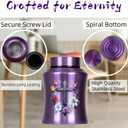 Purple Cross Urns for Ashes for Women Up to 140 LBS, Large Personalized Cremation Urns for Human Ashes Adult Male & Female Decorative and Funeral Keepsake Urn,Love of God Carefully Handcrafted