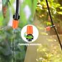 Garden Automatic Irrigation System 164FT 200 Pack Drip Irrigation Kit 1/4" Blank Distribution Tubing Watering Drip Kit Automatic Irrigation Equipment for Garden,Patio,Greenhouse, Flower Bed,Lawn