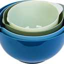 BoxedHome Classic Mixing Bowl Set, BPA Free Plastic, Microwave and Dishwasher Safe, 4.5 quarts (Sapphire) (Mixed Blue)