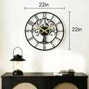 Large Tree of Life Wall Clock, Metal Large Modern Wall Clocks for Living Room, 22 in Oversized Battery Operated Silent Clock for Office,Living Room,Kitchen Decor
