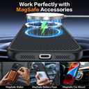 2 x Magnetic for iPhone 14 Pro Max Case, Anti-Scratch Carbon Fiber Texture-Compatible with MagSafe - Military Grade Drop Protection - Slim Shockproof Phone Cover 6.7", Black