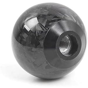 Forged Carbon Fiber Shift Knob Spherical Type Unique Designed for Most Manual Car Universal Gear Shifter With 3 Adapters (Carbon Fiber-Sphere, Black)