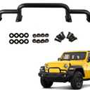 Grille Winch Brush Guard for Jeep Wrangler JL, Gladiator, JT (2018-2024) - Triple Hoop Bumper Bar Winch/Front Bumper Brush Guard Bull Bar, Replaces Part #82216474AA