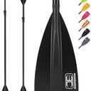 OCEANBROAD SUP Paddle - Adjustable Stand-Up Paddle for Paddleboard Kayak, Adjustable Aluminum Alloy Shaft with Reinforced Nylon Blades, 68" - 84", 4 pcs-Black