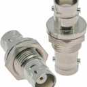 2PCS BNC Bulkhead Panel Mounts Connector, BNC Female to Female Coax Adapter for Radios, LMR, Videos, Antennas,Audios
