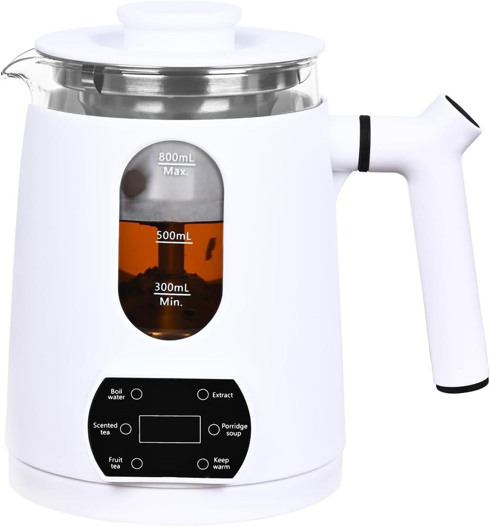 Electric Hot Tea Maker,Automatic Tea Kettle Pot with Tea Infuser,Electric Kettle for Tea Brewer,Temperature Control and Tea Keep Warm, 6 Flavor Controls,0.8L