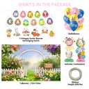 Easter Party Decorations for Home Decor - 47Pcs Danner Kit, 71x43 Inch Happy Easter Banners with Bunny Backdrop for Photography Birth Party Favors for Class Office Ceiling Decor Yard Garden Outdoor
