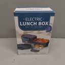 Electric Lunch Box for Adults, 80W Portable Food Warmer, 12V/24V/110V 3 in 1 Heated Lunch Box for Car/Truck/Office, with 1.5L Stainless Steel Container, Fork & Spoon and Insulated Bag (Green)