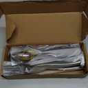 24-piece Black Forks and Spoons Silverware Set, Stainless Steel Flatware Cutlery Set for Home, Kitchen and Restaurant, Black Spoon and Fork Set,Dinner forks Mirror Polished