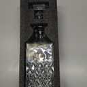 LIGHTEN LIFE Whiskey Decanter 29oz Crystal with Stopper, Non-Lead, 828ml, Clear, Durable, Dishwasher Safe, Classic European Design, Gift Box Included