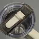 STANLEY Quencher ProTour Flip Straw Tumbler with Leakproof Lid,  Built-In Straw & Handle | Cupholder Compatible for Travel | Insulated Stainless Steel Cup | BPA-Free (40 Ounces, Cream)