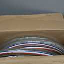 DERPIPE Soft Braided PVC Tubing - 1-1/2" ID x 1-15/16" OD High Pressure Clear Flexible PVC Tube Reinforced Vinyl Hose for Water, Oil with 2pcs Hose Clamps (5Ft)