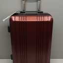 Coolife Luggage PC+ABS Hardshell Suitcase with TSA Lock, Spinner Carry On Lightweight (wine red, S(20in_carry on))