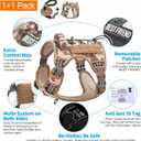 Beebiepet Heavy Duty Tactical Dog Harness for Medium Dogs, No Pull Adjustable Pet Harness Reflective Service Training Easy Control Pet Vest Military K9 Working Dog Harnesses- Medium, Desert Camo