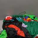 Inflatable Snowman with Joy Letters, 6.5FT Long Blow Up Outdoor Decor with Built-in LED Lights for Christmas Outdoor Decor Garden Includes Stakes