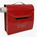 Yielycan Wall-Mounted Mailbox with Newspaper Holder, Waterproof & Rust-Proof Galvanized Steel, Large Capacity for Outdoor Use, 13.82 x 12.8 x 4.17 Inch - Red