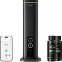 Airversa Waterless Diffuser, Smart Tower Diffuser with App Control, Cold Air Scent Diffuser Oil Machine for Homes Offices Hotels, 300mL Capacity, Up to 1500 sq ft, DC-12V/1A Plug, RDX Black Kit