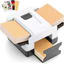 Automatic Card Shuffler 1-2 Decks, Rechargeable Electric Card Dealer Machine, Low Noise Portable Shuffler for UNO, Poker, Blackjack, Skip-Bo, Phase 10