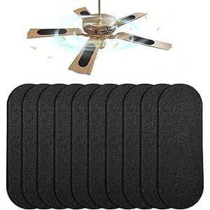 15 Pcs Ceiling Fan Filters for Blades, Easy-Stick Activated Coconut Shell Carbon Air Filter, Universal Ceiling Fan Air Filter Pads for Home Office Common Household Contaminants