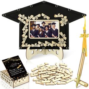 Wenqik 63 Pcs Graduation Guest Book Alternative for 2026 Graduation Party Sign in Book Reception Class of 2026 Congrats Sign Decor Party for College High School Students