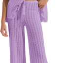 Womens Swimsuit Coverup Beach Swim Bathing Suit Bikini Cover Up Set (Purple, S)