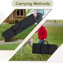 35 Inch Large Zippered Duffel Bag for Travel Camping Sports Equipment Storage, Soft Foldable Rolling Carry Cover with Wheels, Waterproof Foldable Luggage Bag with Padded Handles
