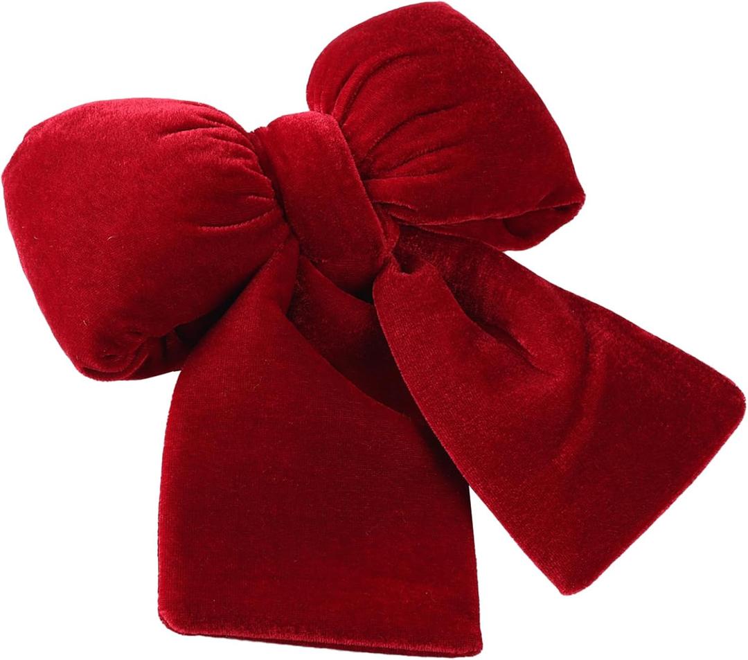 Christmas Decorations Christmas Bows 7.8 * 7.8 Inches Red Velvet Christmas Tree Topper Decor for Indoor and Outdoor Parties, Flower Garlands, Doors, Stairs, handrails, etc