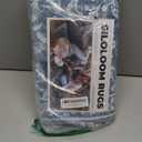 SILOLOOM Vintage Entryway Rug 2x3, Blue and White Washable Accent Rug, Non-Slip Small Area Carpet, Floral Print Faux Wool Soft Door Mat for Indoor Entrance, Front Door, Kitchen, Bedside