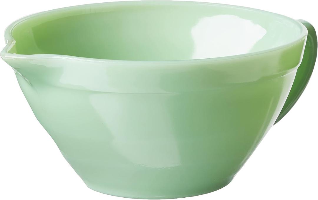 Jadeite Glass Collection 1.25 Quart Mixing Bowl w/ Handle