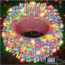 LJLNION 300 LED String Lights Outdoor Indoor, Extra Long 98.5FT Christmas Lights, 8 Lighting Modes, Plug in Waterproof Fairy Lights for Wedding Party Bedroom Decorations (Multicolor)