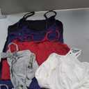 BQTQ 5 Pcs Women's Camisole Tank Top Undershirt Spaghetti Strap Basic Camisoles (Medium, Black, White, Gray, Darkrednavy)