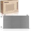 A-Premium Air Conditioning Condenser Compatible with Chevrolet & GMC | for Chevrolet & GMC & Cadillac - Silverado 1500, Suburban 2500, Tahoe, Sierra 3500, Yukon, Escalade, H2 AC Condenser
