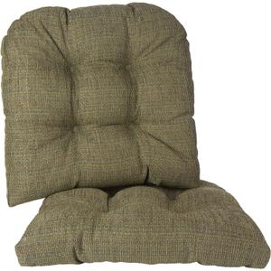 Klear Vu Gripper Overstuffed Universal Non-Slip Dining Chair Cushions for Kitchen Decor or Office Use, U-Shaped Skid-Proof Seat Pad, 17x17 Inches, 2 Count (Pack of 1), Honeycomb Green