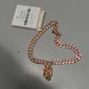 LEIFIDE Dog Chain Collar Diamond Link Puppy Collar 12 mm Wide Dog Necklace Metal Cat Chain Pet Crystal Necklace Jewelry Accessories for Small Medium Large Pet(18 Inch,Rose Gold, Pink)