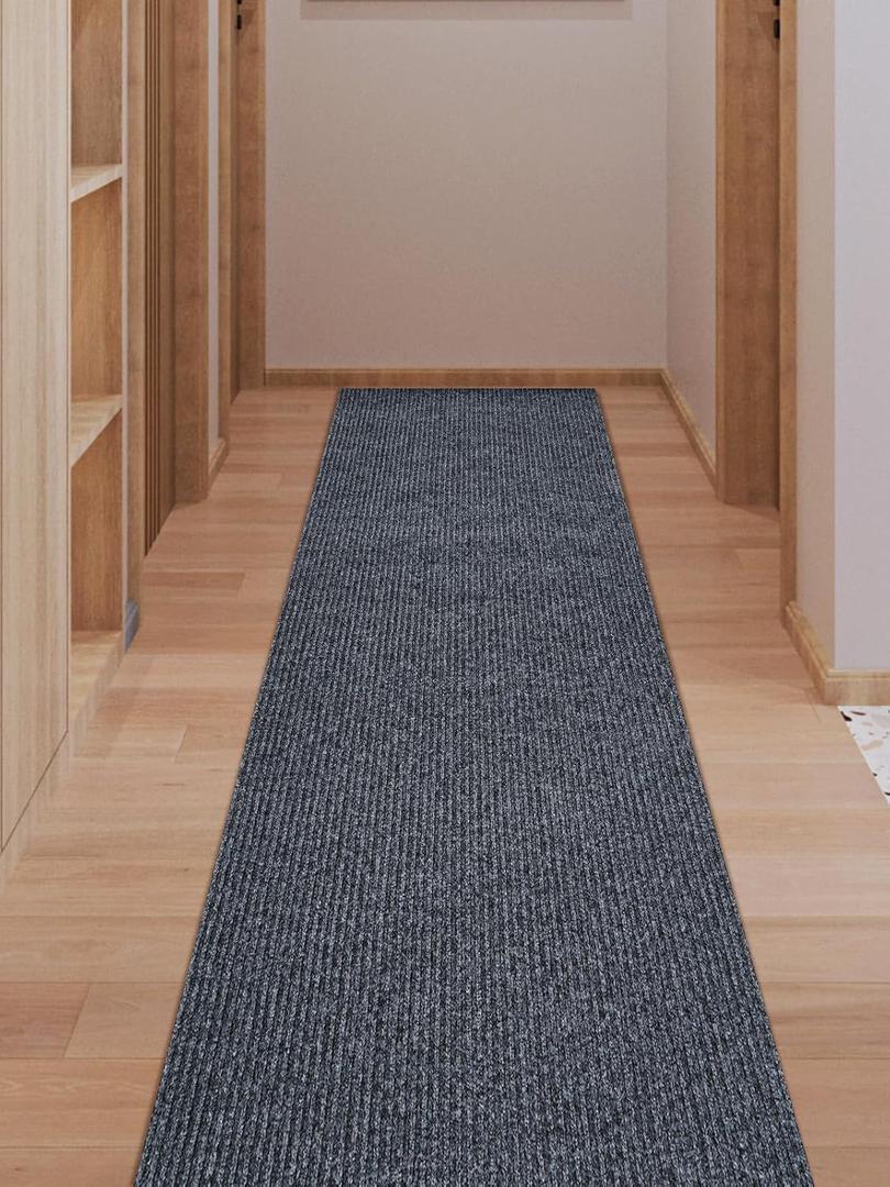 3X6ft Runner Rugs with Rubber Backing, Non Slip Indoor Outdoor Carpet Runner for Hallway Custom Size Floor MatWashable Area Rugs for Entryway Balcony Patio Kitchen Garage Stair Laundry