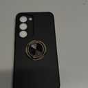 JAME for Samsung Galaxy S23 Case, Slim Soft Bumper With Ring Holder Kickstand, Shockproof Protective Cover [NOT for S23 Plus & Ultra], 6.1", Black