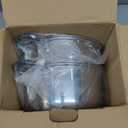 SUNHOUSE - 3.1 Quart Steamer Pots With Lid 2-Tier Multipurpose Stainless Steel Steaming Pot Cookware With Handle For Vegetable, Dumpling, Sauce, Food - Triple Bottom, Measurement Line