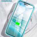 Cute Marble Case for iPhone 17 Pro Max 6.9 inch Built with Screen Protector, Lightweight and Stylish Full Body Shockproof Protective Rugged TPU Case for Women/Girls-Blue Marble