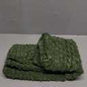 Kevin Textile Spring Throw Pillow Covers Soft Corduroy Decorative Set of 2 Boho Striped Pillow Covers Pillowcases Farmhouse Home Decor for Couch Bed Sofa Living Room 18x18 Inch Moss Green