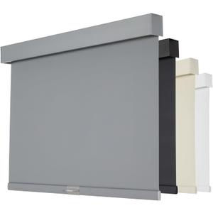 Persilux Blackout Roller Blinds for Indoor Windows, Cordless Roller Shades with Valance, Thermal Insulated Fabric Window Shades & Blinds, UV Protection Shades for Home and Bedroom (Grey,35.5" Wx64 H)