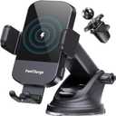 CHGeek Wireless Car Charger, 15W Fast Charging Auto Clamping Car Charger Phone Mount Phone Holder fit for iPhone 16 15 14 13 12 Pro Max 11 XR XS, Samsung Galaxy S24 Ultra S23 S22 S21, S20, S10+, Black