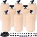 8pcs 3.5x3.5x7in Olla Pot 30oz Insert Devices for Vacation Garden Use Drip Irrigation System Olla Watering System Terracotta Olla Pots Automatic Tree Waterer Plant Watering Devices