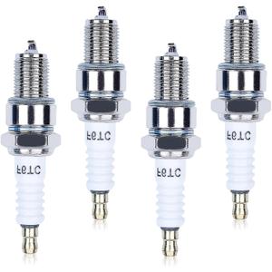 F6TC Spark Plug for NGK BP6ES and for Champion N9YC - Adefol 4 Pack F6TC Spark Plugs Fit for GX160 GCV160 GX100 GX120 GX200 GX240 GX270 GX340 GX390 Series Lawnmower Engine Sparkplug